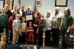 V.W. Bro. George Carpenter's 25 Years a Past Master pin and certificate presentation (Mar 10, 2026)