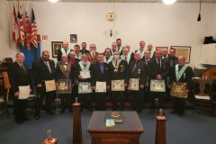 Sturgeon falls 447 bro. Patrick passing to FC and Bro. Denis 25 year pin presentation
