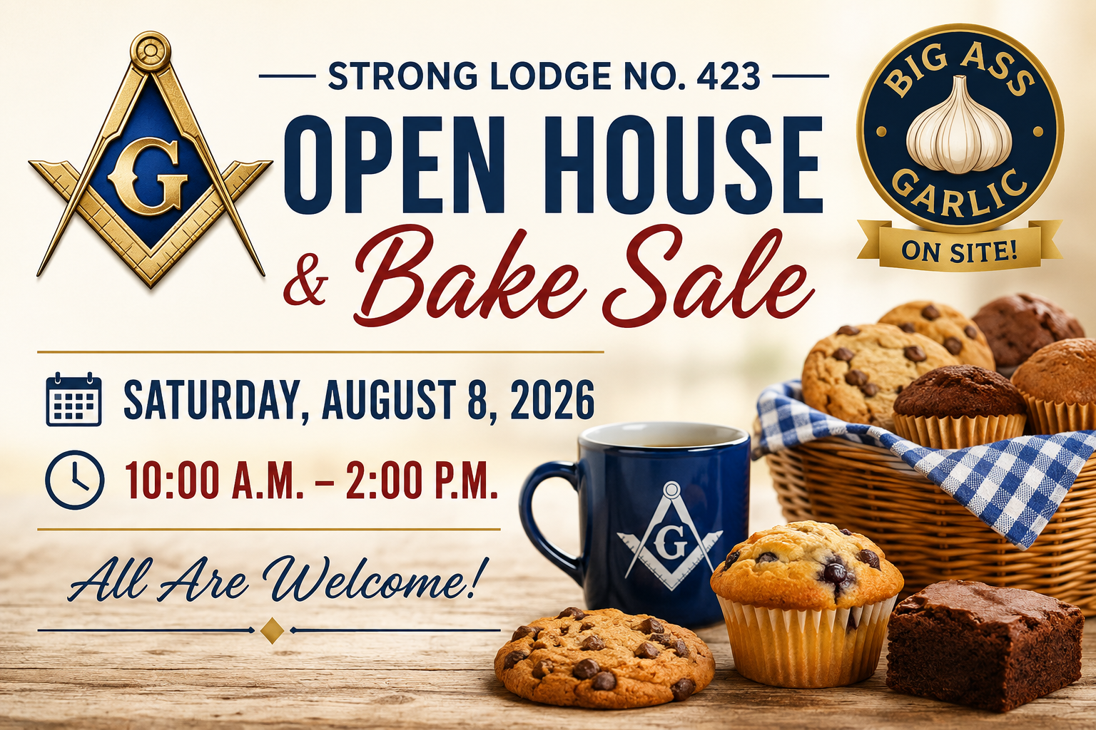 Strong Lodge Open House & Bake Sale