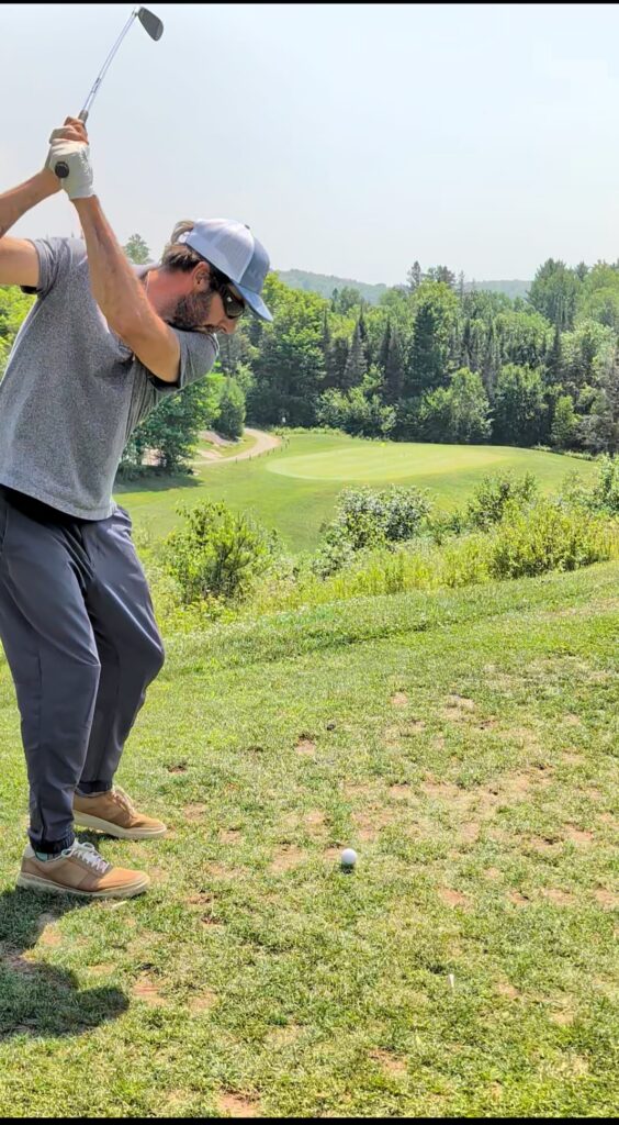 Chris golfing in the Eagle Lake Golf Tournament